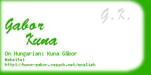 gabor kuna business card